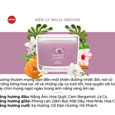 Nến ly mini Yankee Candle (37g) - Wild Orchid