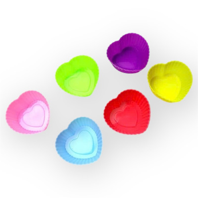 Bộ 10 khuôn silicon 3 lớp làm bánh, rau câu, bánh bông lan, bánh da lợn hình tim – Mã số 1140