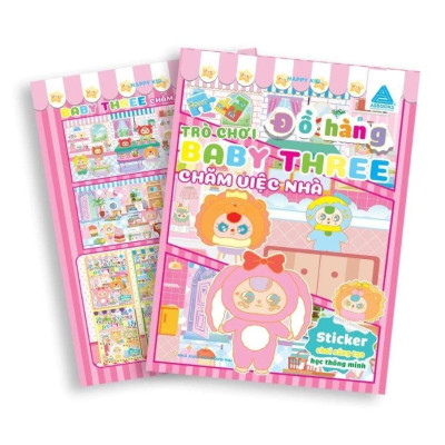 Sách - Sticker Chơi Sáng Tạo Học Thông Minh - Trò Chơi Đồ Hàng Baby Three - Chăm Việc Nhà