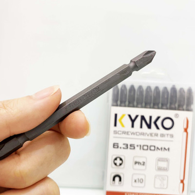 Mũi vít 2 đầu PH2 (không mạ) chiều dài 110mm CHÍNH HÃNG KYNKO MVKM2XPH2 -110-V10