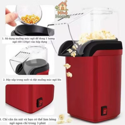 MÁY NỔ BỎNG NGÔ TẠI NHÀ MINI THUẬN TIỆN CHẤT LƯỢNG 