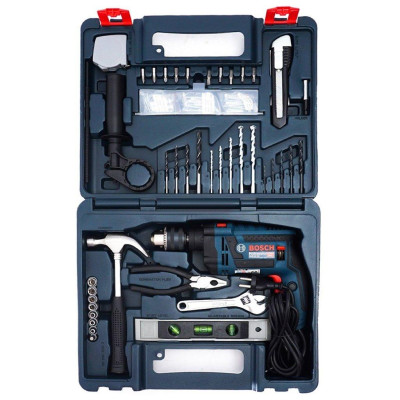 MÁY KHOAN 650W 10MM BOSCH GSB 13 RE (BỘ SET CÓ VALY 100 MÓN PHỤ KIỆN) - HÀNG CHÍNH HÃNG
