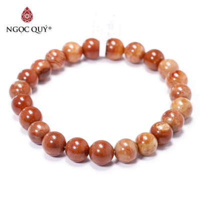 Vòng tay đá san hô hóa thạch mệnh hỏa, thổ - Ngọc Quý Gemstones