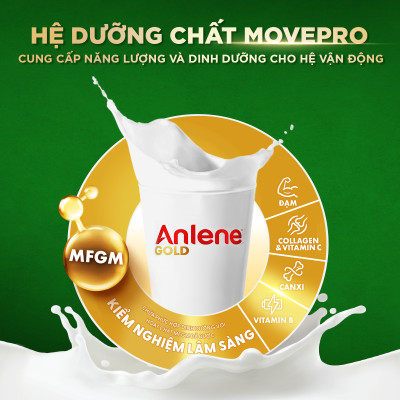 Bao bì mới - Combo 2 Sữa Bột Anlene Gold Hương Vanilla (Hộp Giấy 1,2kg)