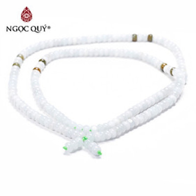 Chuỗi cổ đá cẩm thạch A 68cm mệnh hỏa  mộc - Ngọc Quý Gemstones
