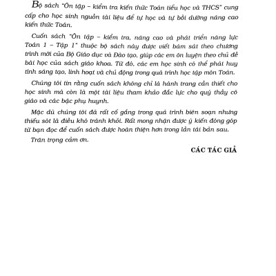 Ôn Tập - Kiểm Tra Nâng Cao Và Phát Triển Năng Lực Toán 1 - Tập 1