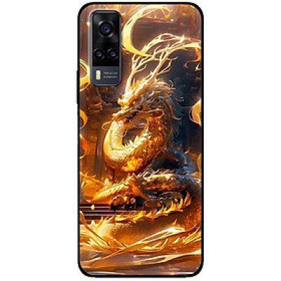 Ốp lưng cho Vivo V23e - Y31 - Y51 - Y55 - Y55s - Y55 2022 - Rồng Vàng Lửa - Hàng Chính Hãng