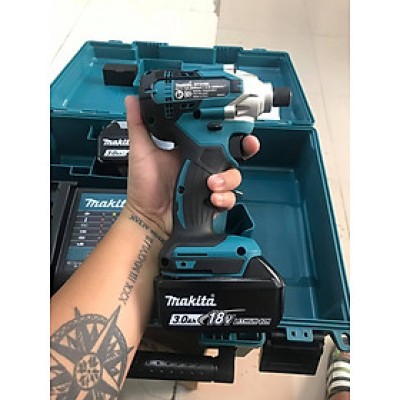MÁY VẶN VÍT DÙNG PIN (18V)  155 N.M MAKITA DTD156SFE (01 ĐẾ SẠC NHANH 02 PIN 3.0AH) - HÀNG CHÍNH HÃNG