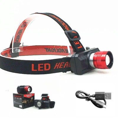 Đèn Đội Đầu Headlamp 1 Bóng Siêu Sáng Có Zoom 3 Chế Độ Sáng Dùng Pin Sạc