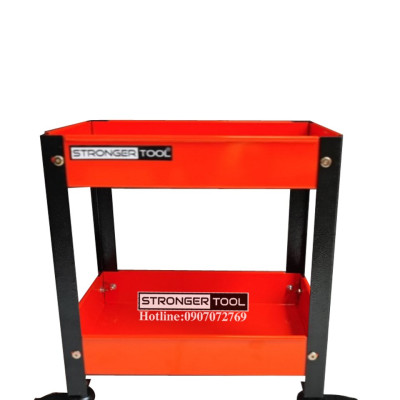 Xe đẩy dụng cụ 2 tầng thép sơn tĩnh điện Stronger Tool