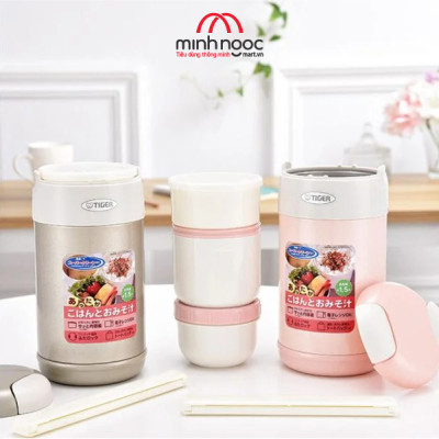 HÀNG CHÍNH HÃNG: Hộp đựng cơm ủ chân không Tiger LWR - A 092 (3 ngăn) MADE IN JAPAN