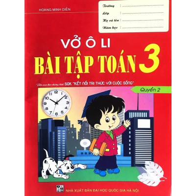 Sách - Vở ô li bài tập toán 3 - Quyển 2 - Kết nối tri thức với cuộc sống (HA-MK)