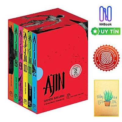 Ajin - Boxset Số 2 (Tập 7 - 12) - Tặng Kèm Sổ Tay Xương Rồng