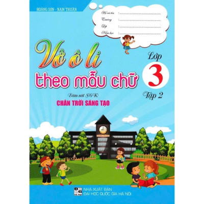Sách - Vở Ô Li Bài Tập Toán Lớp 3 + Vở Ô Li Theo Mẫu Chữ Lớp 3 - Bám Sát Sgk Chân Trời Sáng Tạo - Bộ 4 Cuốn - Hồng Ân
