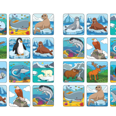 Bé tô màu: Khám phá bắc cực lạnh giá (20+ hình dán sticker)