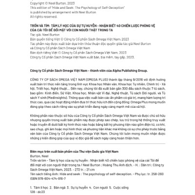 Trốn Và Tìm - Tâm Lý Học Về Sự Tự Huyễn