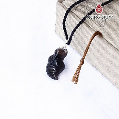 Mặt dây chuyền hồ ly 9 đuôi tourmaline đen hợp mệnh thủy, mộc - Ngọc Quý Gemstones