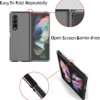 Ốp lưng Maqsafe cho Samsung Galaxy Z Fold 3 hiệu Likgus Maqsafe Magetic Case chống sốc trong suốt hỗ trợ sạc Maqsafe  siêu mỏng 1.5mm, độ trong tuyệt đối, chống trầy xước, chống ố vàng, tản nhiệt tốt - hàng nhập khẩu
