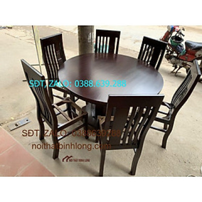 Bàn ăn gỗ sồi đen