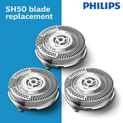 Bộ 3 lưỡi dao cạo râu Philips SH50 tương thích với Serial 5000, AquaTouch, Serial 6000, PowerTouch và HQ71xx, HQ72xx, HQ73xx, HQ77xx, HQ78xx, HQ88xx - HÀNG NHẬP KHẨU