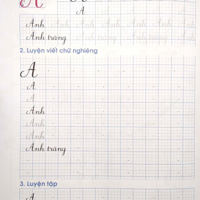 Vở Ô Ly Có Chữ Mẫu Luyện Viết Chữ Đẹp - Chữ Nghiêng, Nét Thanh, Nét Đậm, Chữ Viết Hoa - Tập 1 (Tái Bản)