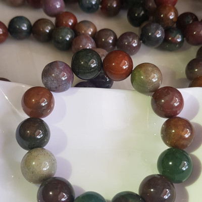 Vòng Tay phong thủy Nam đá Casidon tự nhiên Màu mới 14mm 14 hạt bóng rất đẹp Vòng đa sắc màu đẹp lạ mới sang rẻ đẹp Hợp Nam tất cả các mệnh đeo mệnh Thổ, mệnh Kim, mệnh Thủy và mệnh Mộc ạ