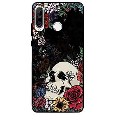 Ốp lưng dành cho Huawei P30 - P30 Lite - Y7 Pro - Y9 2019 mẫu Họa Tiết Hoa Đầu Lâu