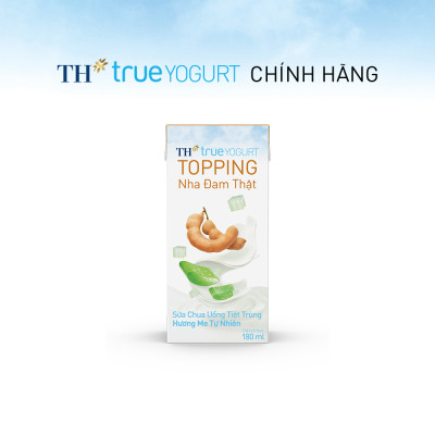 Thùng 48 hộp Sữa chua uống tiệt trùng Hương Me Tự Nhiên TH true YOGURT TOPPING 180 ml x 48