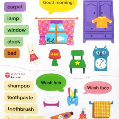 Bé Vui Học Tiếng Anh Cùng Sticker - My Day - Một Ngày Của Tớ
