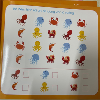 Bộ sách tự xóa thông minh (4 cuốn) - Bé học chữ cái - Hình khối và màu sắc - Bé học chữ số - Bé học toán kèm 2 bút xóa được