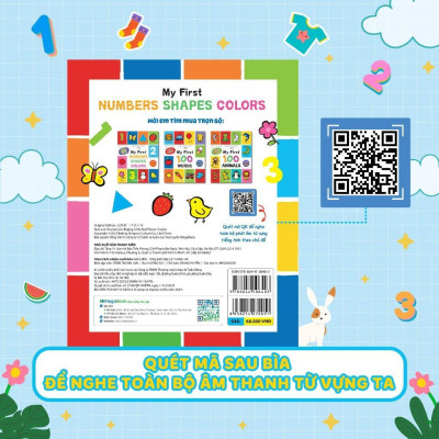 Sách - My First Numbers - Shapes - Colors - Sách Từ Vựng Đầu Đời Cho Bé - Megabook