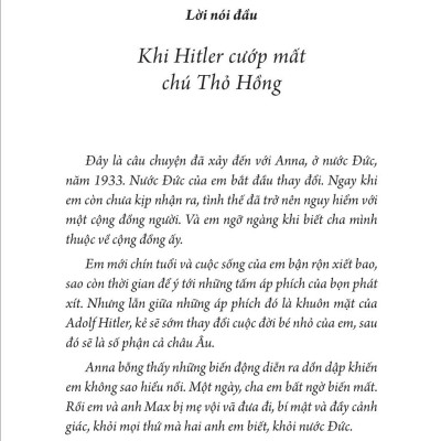 Khi Hitler Cướp Mất Chú Thỏ Hồng