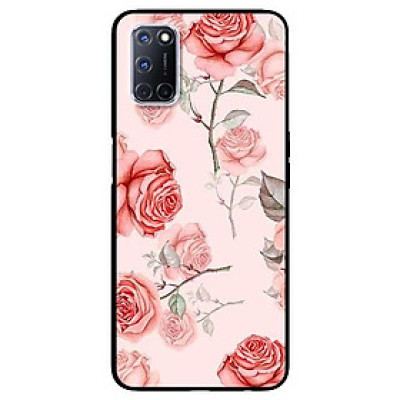 Ốp lưng dành cho Oppo A52 - A72 - A92 mẫu Hoa Tiết Hồng Cam