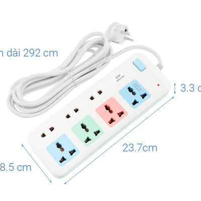 Ổ cắm điện Comet 7 lỗ 3m CES4433 - Hàng chính hãng