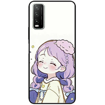 Ốp lưng cho Vivo Y12s - Y20 - Y20s - Y21 - Y21s - Y33s - Y33T - Cô Gái Tóc Tím - Hàng Chính Hãng