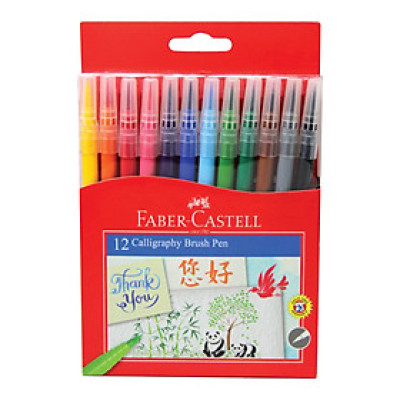 FABER Bút Thư Pháp CALLIGRAPHY Đầu Cọ - 12 Màu (COX)