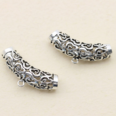 Charm bạc hình trụ xỏ ngang để gắn charm treo 5 - Ngọc Quý Gemstones