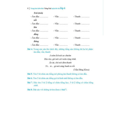 Sách - Trọng Tâm Kiến Thức Tiếng Việt - Luyện Thi Vào Lớp 6 - Tập 1 - Có Đáp Án - Minh Thắng