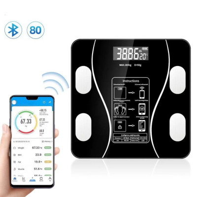 Cân Điện Tử Sạc USB Bluetooth: Phân Tích Lượng Mỡ Chỉ Số Cơ Thể và Hiển Thị Nhiệt Độ Phòng Qua APP Điện Thoại Bản Cao Cấp
