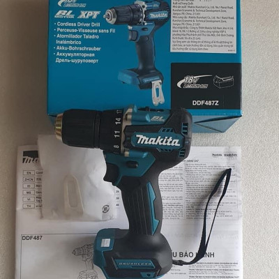 MÁY KHOAN VÀ VẶN VÍT DÙNG PIN (BL)(18V) 13MM MAKITA DDF487Z (KHÔNG KÈM PIN VÀ SẠC) - HÀNG CHÍNH HÃNG