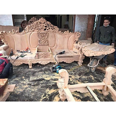 Bàn ghế Louis Hoàng Gia gỗ Hương Đá dát Vàng Cực sang trọng và đẳng cấp - Hàng loại 1, tuyển vân chọn gỗ kỹ càng