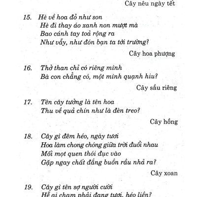 Câu Đố Tuổi Thơ