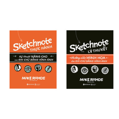 Combo Tự Học Sketchnote: Sketchnote Thực Hành + Sketchnote Lý Thuyết 