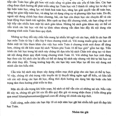 Khám Phá Toán 10 Để Học Giỏi - Tập 1 (Dùng Kèm SGK Chân Trời Sáng Tạo)