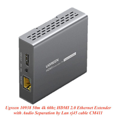 Ugreen UG10938US187TK 50m 4k 60hz HDMI 2.0 Ethernet Extender with Audio Separation by Lan rj45 cable - HÀNG CHÍNH HÃNG