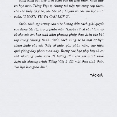 Luyện Từ Và Câu Lớp 2  (Tái Bản 2018)