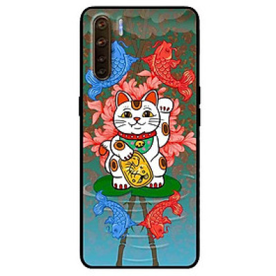 Ốp lưng dành cho Oppo Reno 3 - A91 mẫu Mèo Và Cá Chép