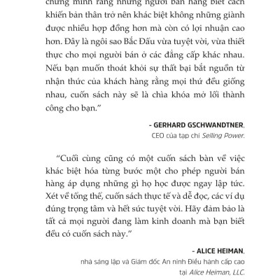 Thấu Hiểu Tâm Lý - Đừng Bán Sản Phẩm - Bán Sự Khác Biệt