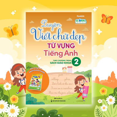 Sách - Luyện Viết Chữ Đẹp Từ Vựng Tiếng Anh - Theo Chương Trình Sách Giáo Khoa Lớp 1, 2 - Combo 2 Cuốn - Megabook