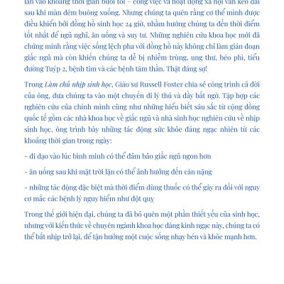 Làm Chủ Nhịp Sinh Học